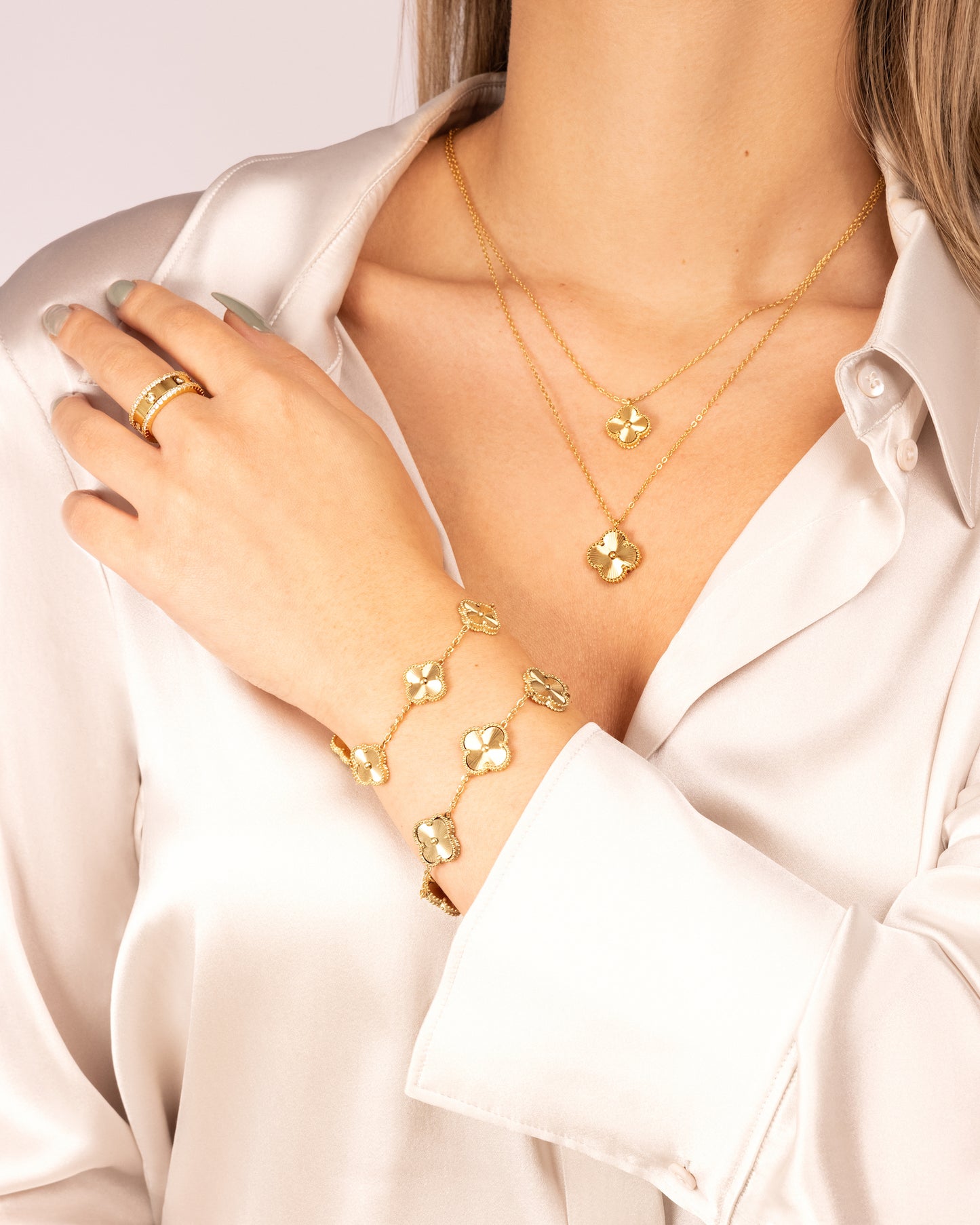 Glücksbringer Armband - gold