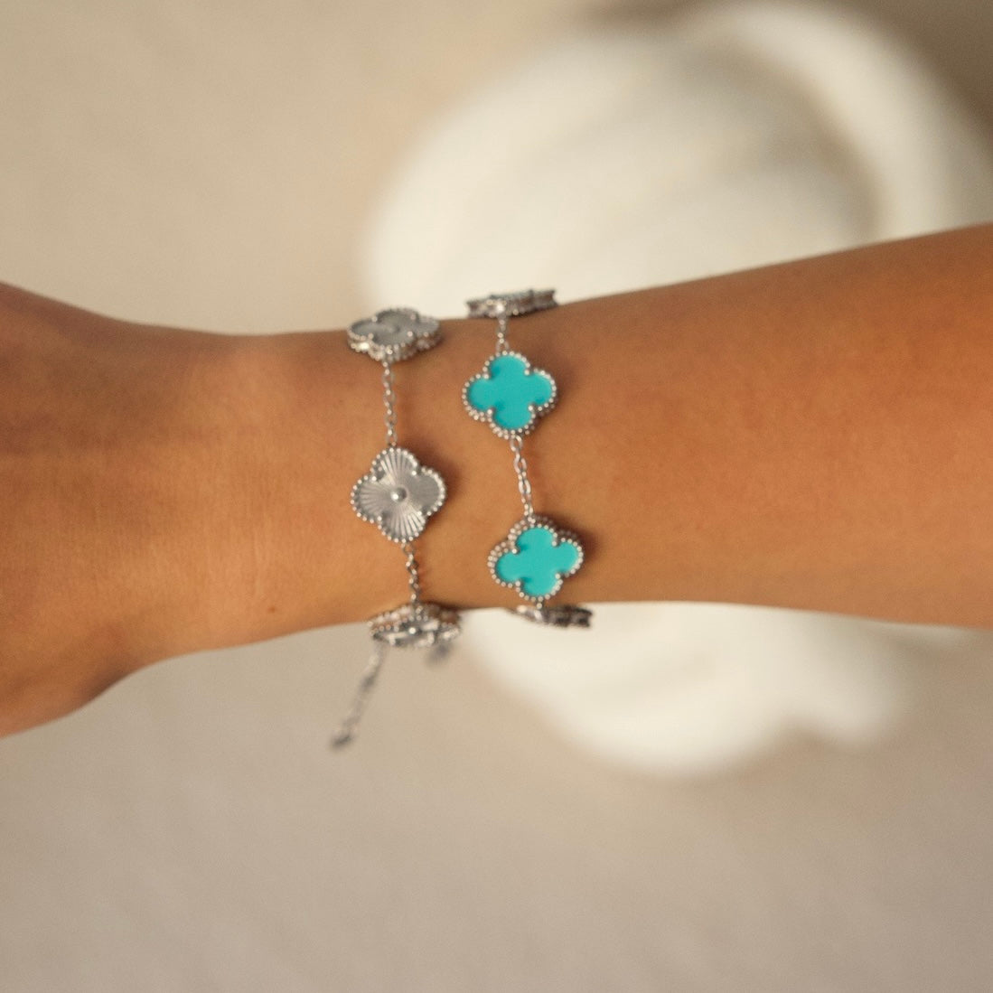 Glücksbringer Armband - tiffany (silber)