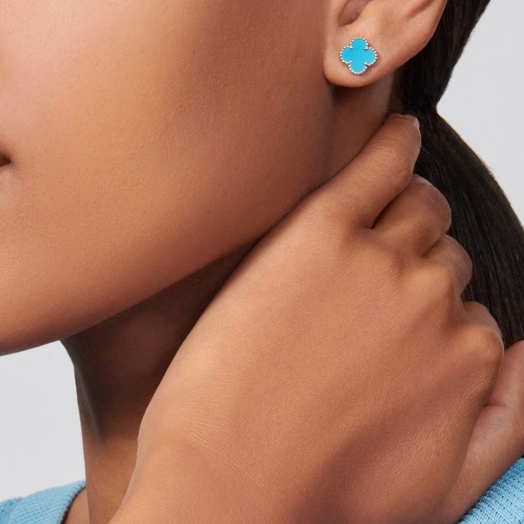 Mini Glücksbringer Ohrringe - türkis