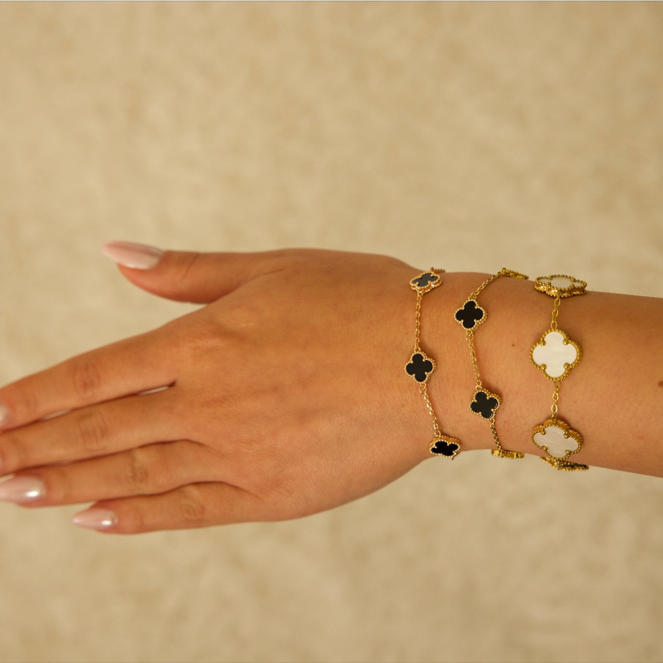 Mini Glücksbringer Armband - schwarz