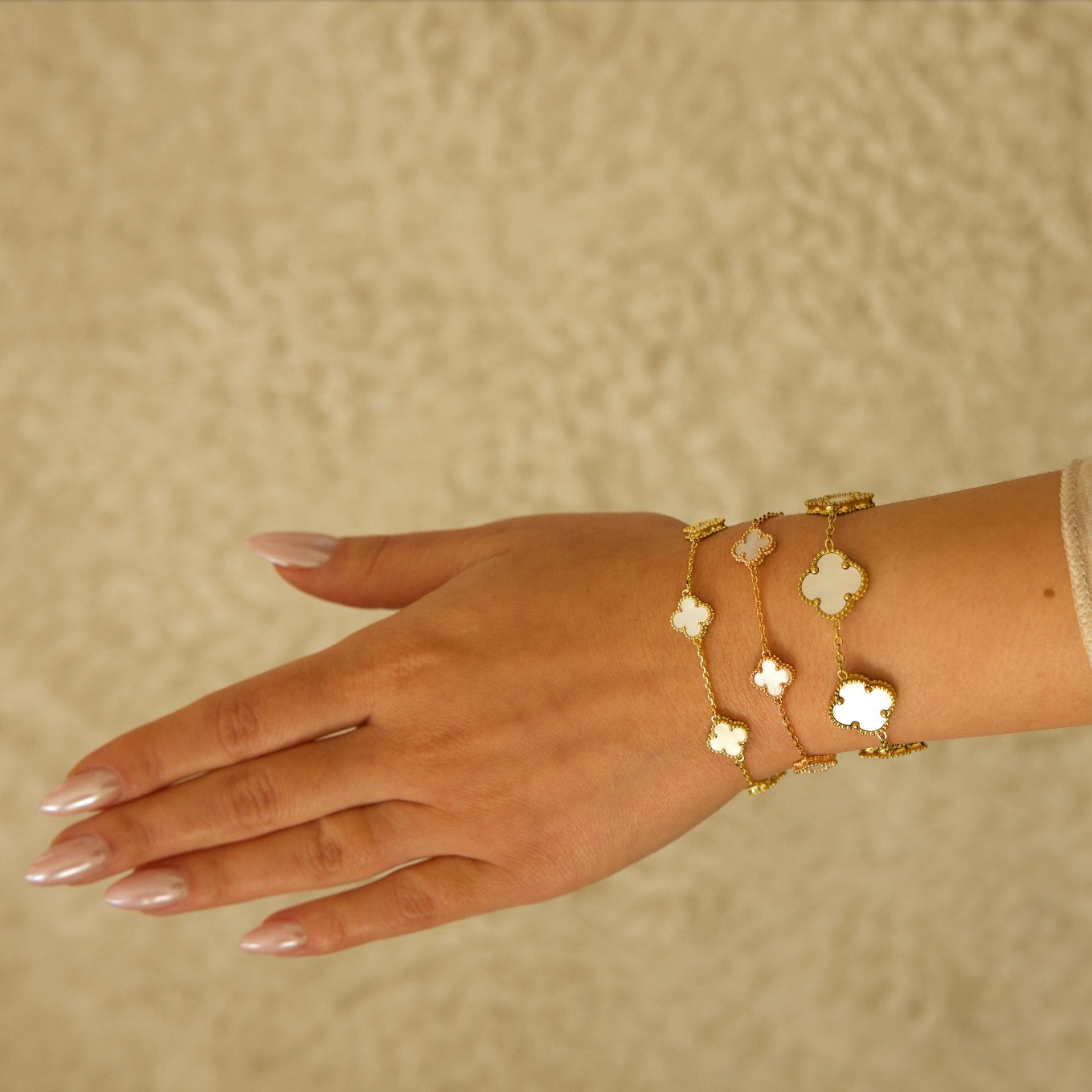 Mini Glücksbringer Armband - weiß