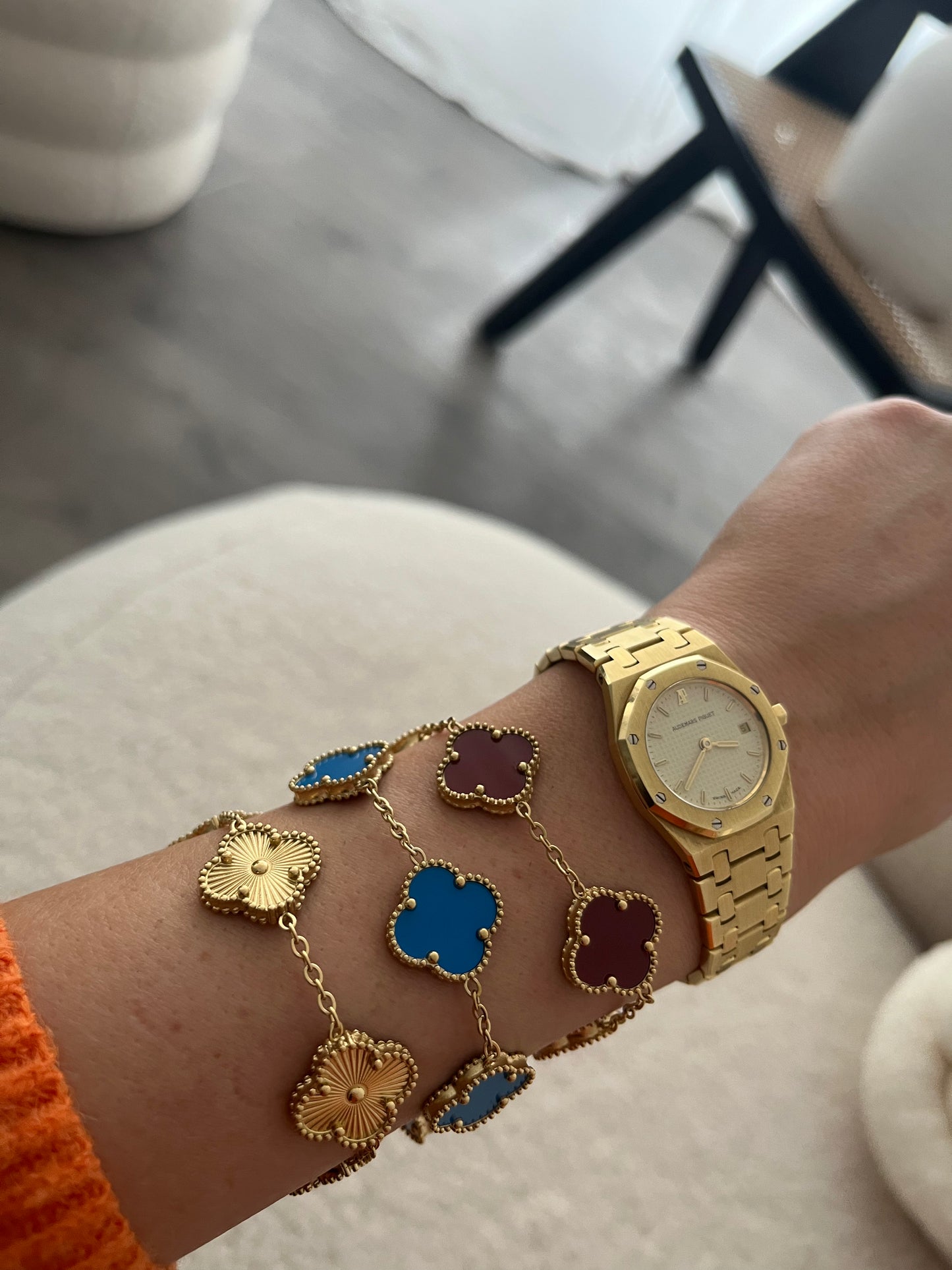 Glücksbringer Sparset (dunkel-rot) - Armband, Halskette, Ohrringe