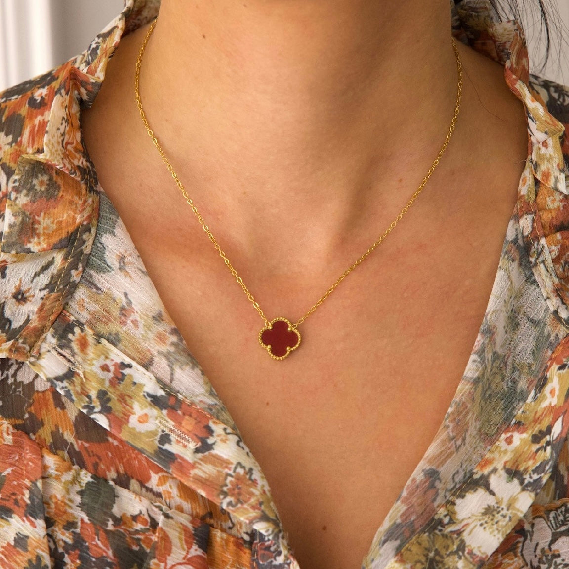 Glücksbringer Halskette - rot