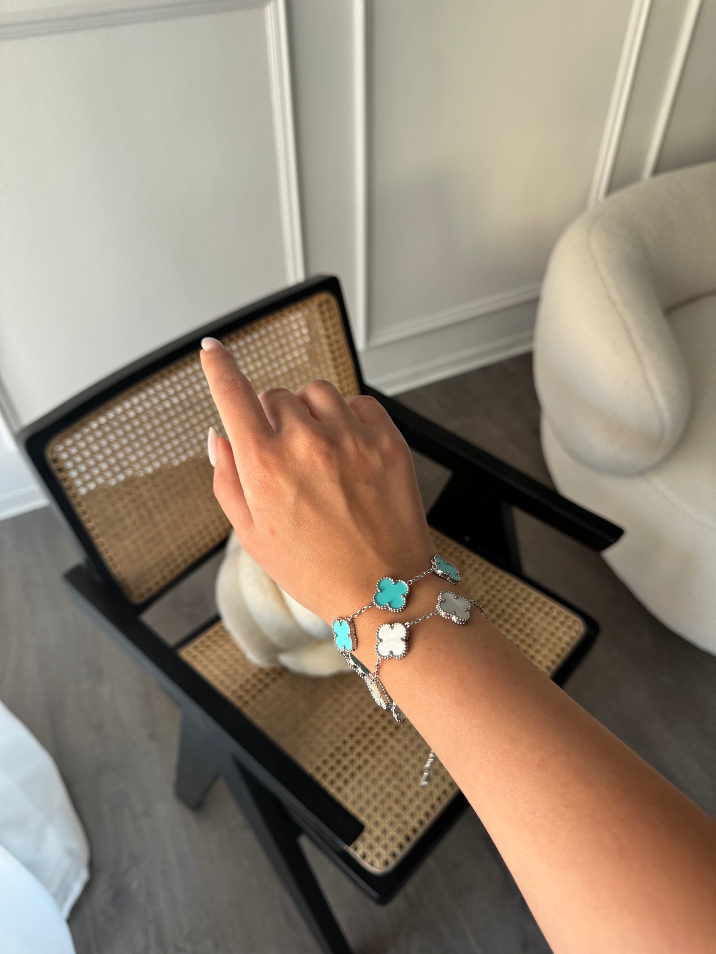 Glücksbringer Armband - tiffany (silber)