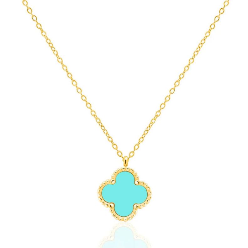 Mini Glücksbringer Halskette - türkis