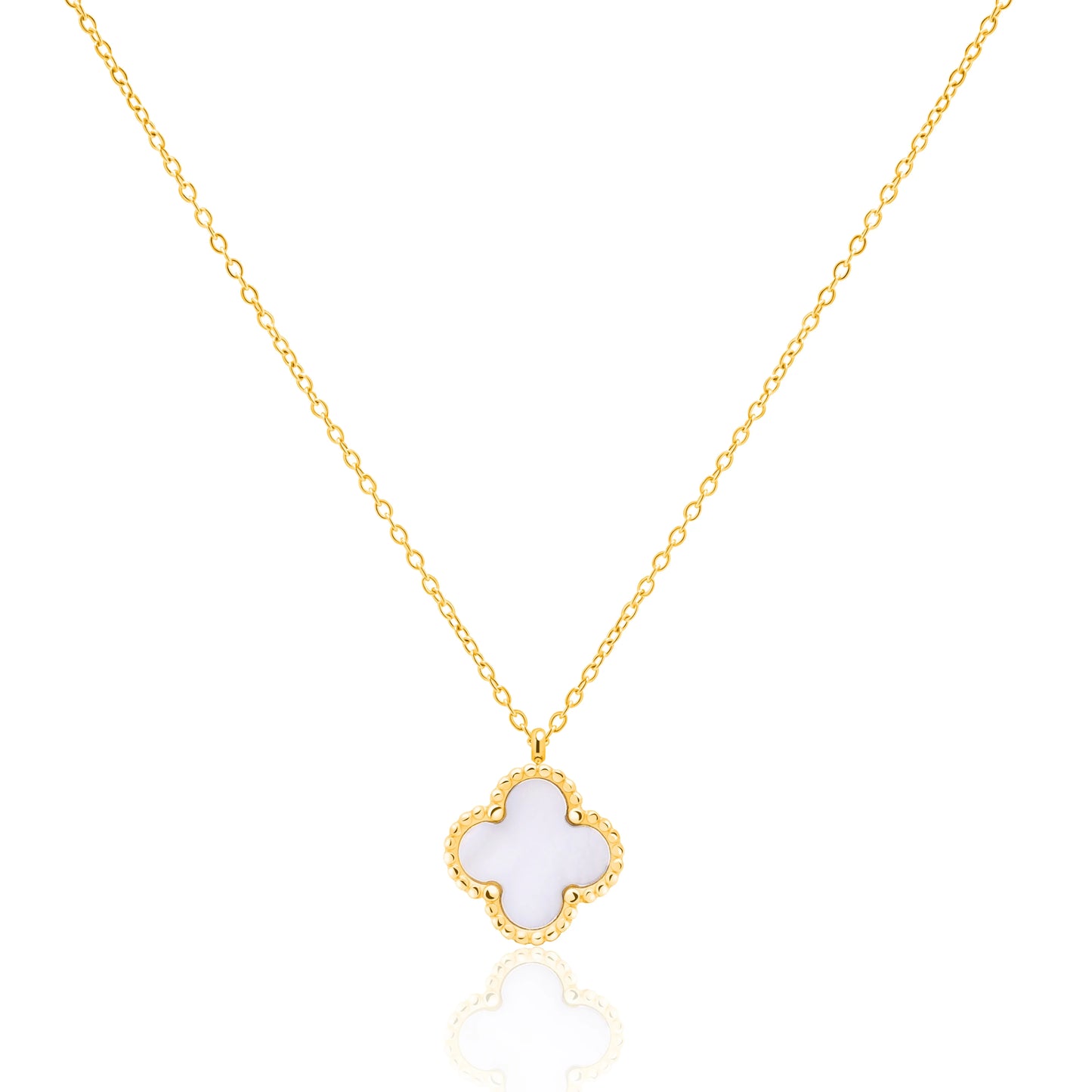 Glücksbringer Halskette - weiß