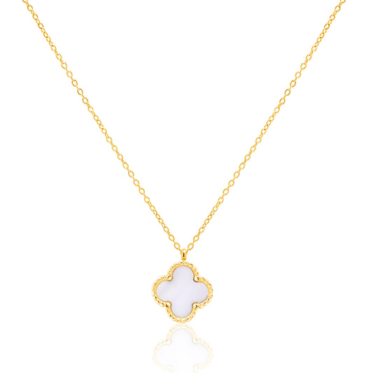 Glücksbringer Halskette - weiß