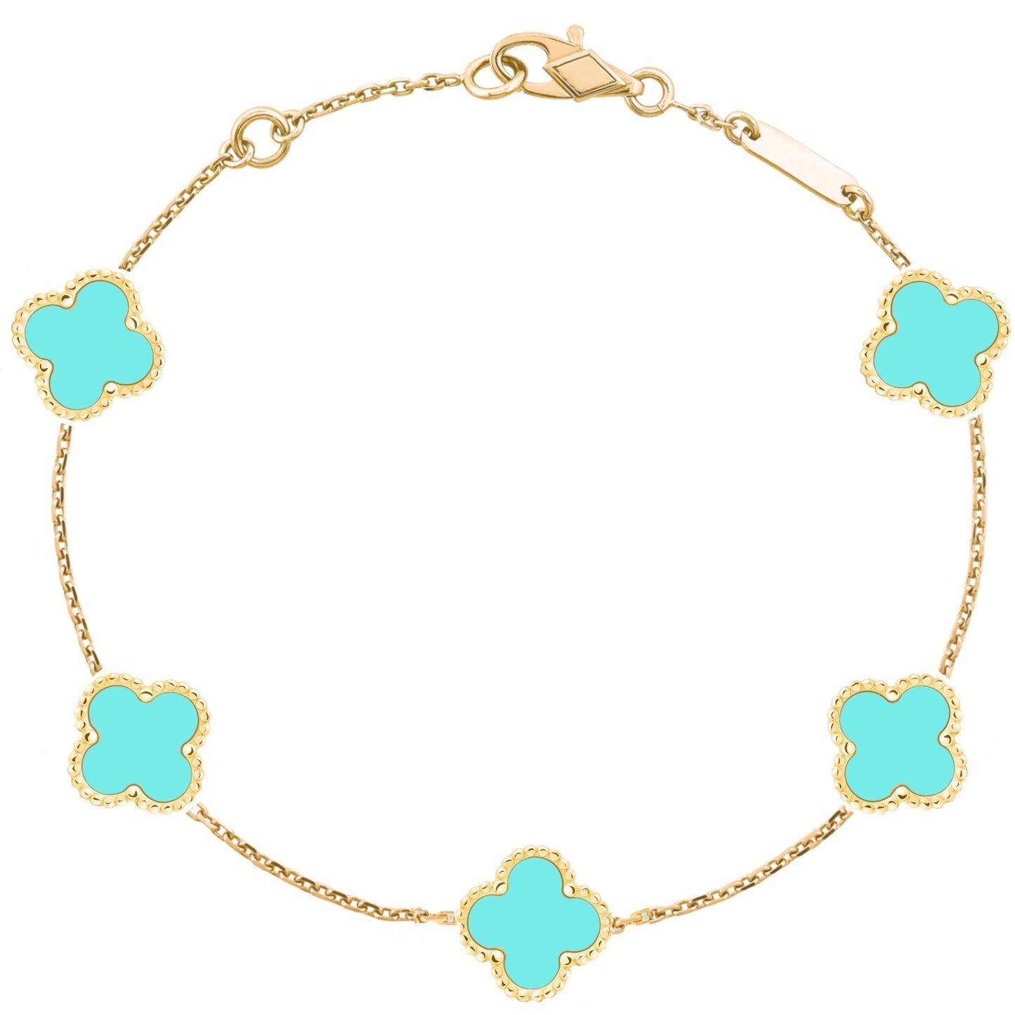 Mini Glücksbringer Armband - türkis