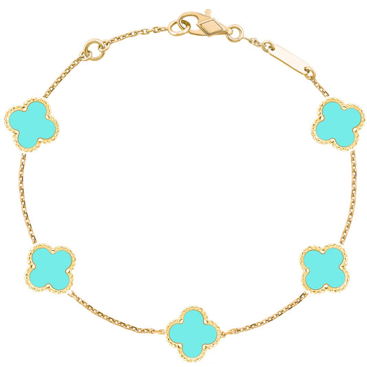 Mini Glücksbringer Armband - türkis