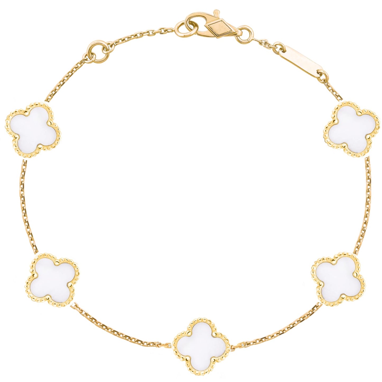 Mini Glücksbringer Armband - weiß