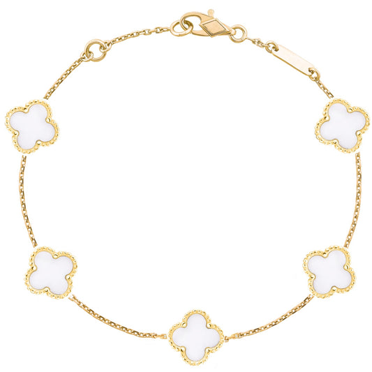 Mini Glücksbringer Armband - weiß